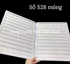 Sổ trưng bày bảng màu móng Nail 528 móng ( Tặng kèm móng )