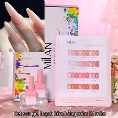 Set sơn gel thạch kèm bảng màu 12 màu