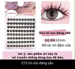 Mi chùm cluster Anime, mi cụm makeup truyền thống không có keo dưới gốc