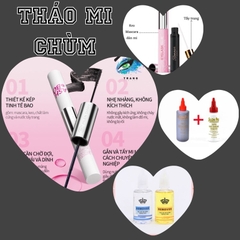 ￼Các loại keo dán cho mi chùm, keo tạm thời ( make up) và keo cố định ( keo nối mi ), tháo mi chùm Cluster Lashes