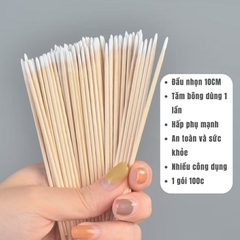 Tăm Bông Đầu Nhọn Cao Cấp – Dụng Cụ Không Thể Thiếu Cho Nối Mi, browlamination, nối mi,Làm Đẹp