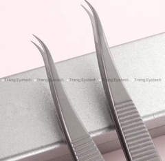 Nhíp nối mi Manhua Douyin chuẩn, phù hợp kỹ thuật Classic, Volume, Nhíp nối mi chuyên nghiệp bằng thép không gỉ, đầu cong chuẩn xác, gắp fan dễ – tách mi chuẩn,