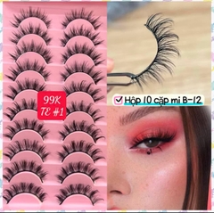 Lông mi Strip Lashes hot trend ( Natural False Eyelashes Cat Eye Lashes Strips Invisible Band Fake Mink Strip Lash Wispy Thin Clear Band Cateye Eye Lash Pack Full Volume Medium Length 8-14)