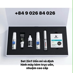 Set 2in1 uốn mi và định hình lông mày kèm nhuộm bronsun, trục uốn, keo bắt trục One Step từ Châu Âu, lành tính