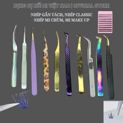 Các loại nhíp classic, nhíp tách, nhíp gắp mi chùm, nhíp mi makeup
