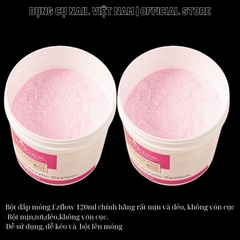 Bột đắp móng Ezflow siêu mịn, siêu dẻo, không vón cục - Polymer Nail Powder 3 màu white, pink, clear (120ml)
