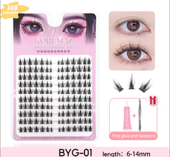 Hộp Lông Mi Giả Makeup Mi chùm Cluster 10 Hàng 9-16mm Có Thể Tái Sử Dụng nhiên cho người mới trang điểm dễ gắn