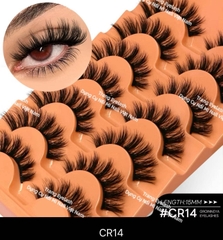 Lông mi Strip Lashes hot trend ( Natural False Eyelashes Cat Eye Lashes Strips Invisible Band Fake Mink Strip Lash Wispy Thin Clear Band Cateye Eye Lash Pack Full Volume Medium Length 8-18mm)