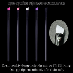 Cọ silicon lấy gel bắt trục, dung dịch uốn mi / cọ Tái Sử Dụng/ Que gạt ốp trục uốn mi, uốn chân mày