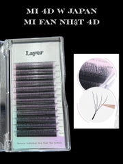 Mi 4d fan Nhật W, mi hoa nở 4D, gốc mi dẹp, siêu bền, mềm