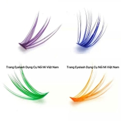Mi chùm Màu Cluster color 120 Cụm Cong 3D, Mix Màu Hỗ Trợ Trang Điểm, Makeup, Nối Mi