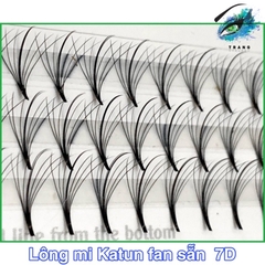 ￼Lông Mi Trụ Katun Cao Cấp - Mi Wispy 5D 7D Độ Cong C D - Mi Fan Sẵn Katun