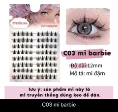 Mi chùm cluster Anime, mi cụm makeup truyền thống không có keo dưới gốc