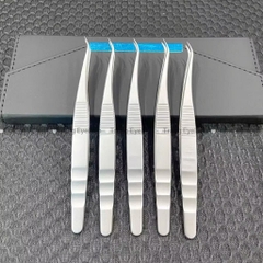 Nhíp nối mi Manhua Douyin chuẩn, phù hợp kỹ thuật Classic, Volume, Nhíp nối mi chuyên nghiệp bằng thép không gỉ, đầu cong chuẩn xác, gắp fan dễ – tách mi chuẩn,