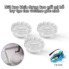 Nút keo khía đựng keo nối mi hỗ trợ tạo fan mi volume gốc nhỏ