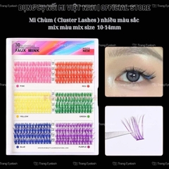 Lông mi Chùm Màu - Cluster Color Lashes, nhiều màu mix size 10-16mm.