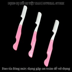 Dụng cụ cạo lông mày gấp có tay cầm thẳng Dụng cụ cạo lông mày bằng thép không gỉ