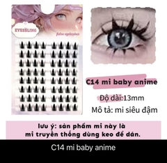 Mi chùm cluster Anime, mi cụm makeup truyền thống không có keo dưới gốc