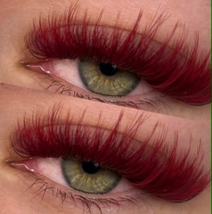 LÔNG MI MÀU ĐỎ RƯỢU VANG – SANG, LẠ, CỰC TÂY / Wine Red Lashes | Burgundy Red Eyelash Extensions