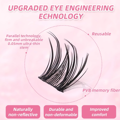 Hộp Lông Mi Giả Makeup Mi chùm Cluster 10 Hàng 9-16mm Có Thể Tái Sử Dụng nhiên cho người mới trang điểm dễ gắn