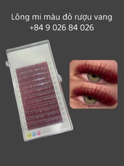 LÔNG MI MÀU ĐỎ RƯỢU VANG – SANG, LẠ, CỰC TÂY / Wine Red Lashes | Burgundy Red Eyelash Extensions