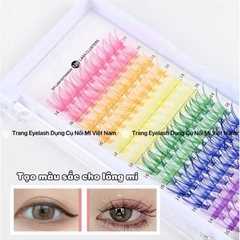 Mi chùm Màu Cluster color 120 Cụm Cong 3D, Mix Màu Hỗ Trợ Trang Điểm, Makeup, Nối Mi