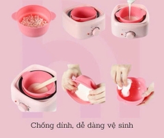 Combo Nồi Nấu Sáp Wax Lông Chống Dính + 100gr Sáp Cao Cấp + 5 Que Gỗ HY WAXING 1090