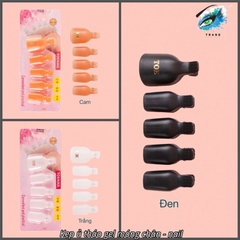 Kẹp ủ tháo gel móng chân - Bộ 5 kẹp nhựa bền chắc chuyên dụng cho nail, làm móng