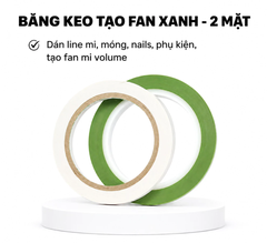 Băng keo keo tạo fan volume xanh, đỏ 2 mặt Silicon đỏ tạo fan volume
