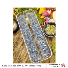 Các loại đá,hoa khô trang trí móng Nail, Đá Khối Chân Nhọn Mixsize
