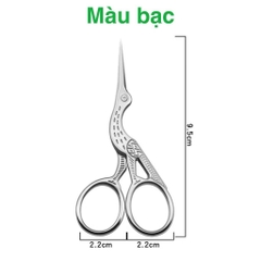 Kéo cắt chuyên dụng các loại bằng thép không gỉ với thiết kế cong, tròn. hình chim hạc, tỉa chân mày, nail, mi