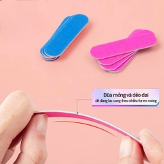 Dũa móng tay mini,set 10 cái ( bỏ vào hộp móng úp, túi xách khi đi du lịch )