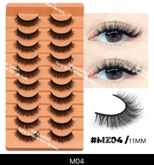 Lông mi Strip Lashes hot trend ( Natural False Eyelashes Cat Eye Lashes Strips Invisible Band Fake Mink Strip Lash Wispy Thin Clear Band Cateye Eye Lash Pack Full Volume Medium Length 8-18mm)