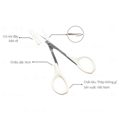Kéo cắt chuyên dụng các loại bằng thép không gỉ với thiết kế cong, tròn. hình chim hạc, tỉa chân mày, nail, mi