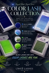 LÔNG MI TONE MÀU XANH CÁC LOẠI- COLOR LASH COLLECTION