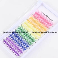 Mi chùm Màu Cluster color 120 Cụm Cong 3D, Mix Màu Hỗ Trợ Trang Điểm, Makeup, Nối Mi