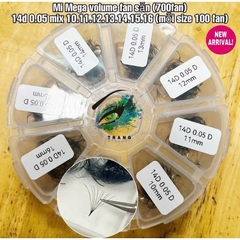 Mix size Lông mi Megavolume Fan Sẵn 14d 16d 20d 0.05- 10.11.12.13.14.15.16mm