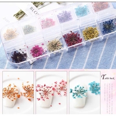 Các loại đá,hoa khô trang trí móng Nail, Đá Khối Chân Nhọn Mixsize