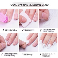 ￼Miếng dán móng silicon nail, vỉ dán móng silicon ( có móng tay và móng chân )