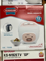 Nồi cơm điện 1.8L Sunhouse SHD8607W