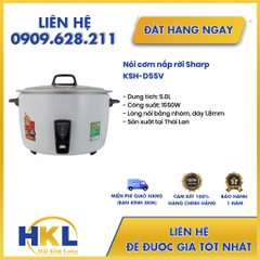 Nồi Cơm Điện Nắp Rời Sharp KSH-D55V (5L) - Trắng - Hàng chính hãng