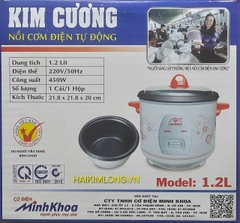 NỒI CƠM ĐIỆN KIM CƯƠNG 1.2L LỒNG MEN NẮP RỜI