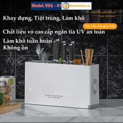 Máy Sấy Tiệt Trùng Dao Thớt Đũa [Kèm 2 Thớt] Khử Khuẩn Với 5 Đèn TIA UV SANSUI An Toàn, Đẹp Tiện Lợi Cho Bếp Gia Đình