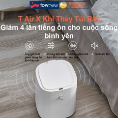 Thùng Rác Tự Động Thông Minh Xiaomi Townew T Air X 13.5L Màu Trắng Nâng Cấp Giảm Tiếng Ồn Cho Phòng Ngủ, Phòng Khách