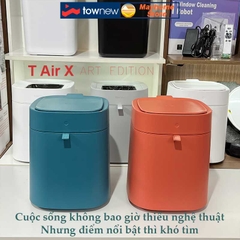 Thùng Rác Tự Động Thông Minh Xiaomi Townew T Air X 13.5L Phiên Bản Giới Hạn Đặc Biệt Màu Cam & Màu Xanh