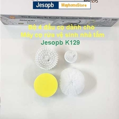 Bộ 4 đầu bàn chải làm sạch vệ sinh nhà tắm không dây dành cho máy cọ nhà vệ sinh, máy cọ rửa nhà tắm Jesopb K129