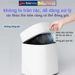 Thùng Rác Tự Động Thông Minh Xiaomi Townew T Air X 13.5L Màu Trắng Nâng Cấp Giảm Tiếng Ồn Cho Phòng Ngủ, Phòng Khách
