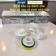 Bộ 4 đầu bàn chải làm sạch vệ sinh nhà tắm không dây dành cho máy cọ nhà vệ sinh, máy cọ rửa nhà tắm Jesopb K129
