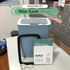 Thùng Rác Cảm Ứng Tự Động Thông Minh Pin Sạc Cổng USB Bản Nâng Cấp 2022 Cảm Ứng Kép 3 Chiều Dung tích 14L Chống Nước Tốt