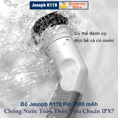 Máy Cọ Rửa Điện Đa Năng Jesopb K119 Sạc USB Pin 2000 mAh, Chống Nước Toàn Thân IPX7, Tương Thích Với Nhiều Đầu Cọ Jesopb